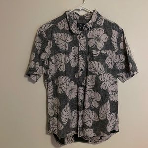 button down Hawaiian print shirt